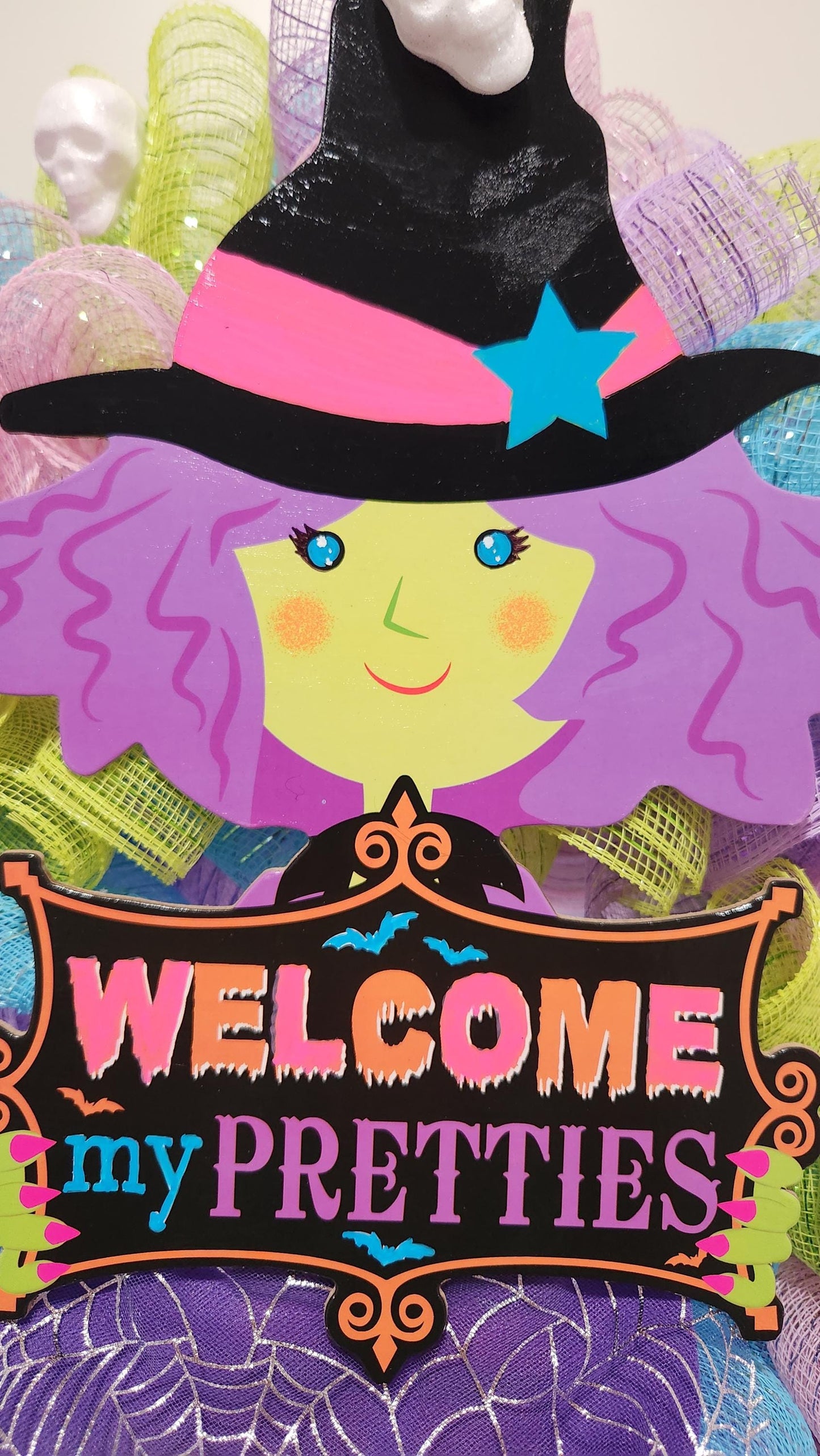 whimsy and witches decomesh wreath