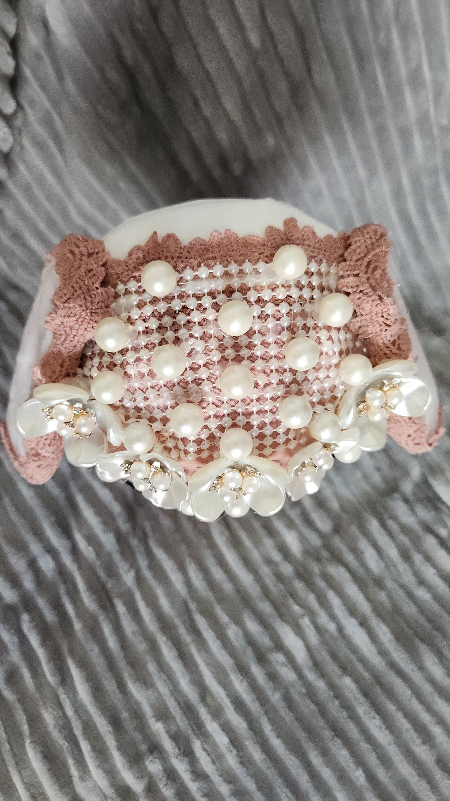 Lamb Handmade Mauve  Wreath Attachment – Pearl Floral Easter Decor